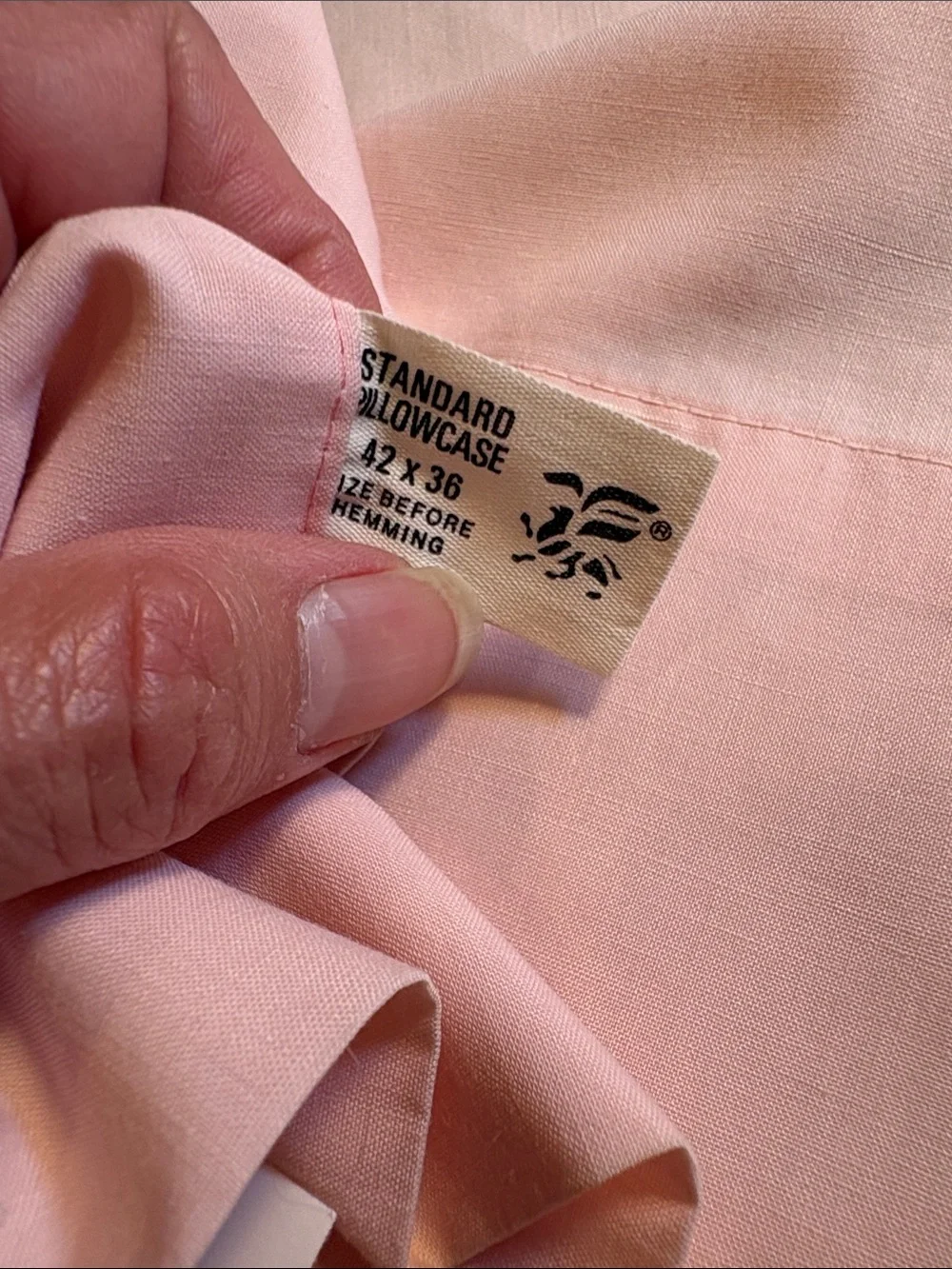 Vintage Pink Hamae Mori Cotton Butterfly Print Pillowcase FF